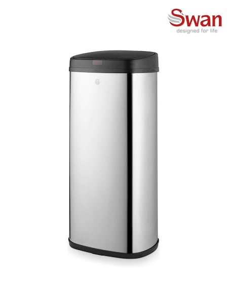 Swan Stainless Steel 50L Square Sensor Bin (Y26497) | £75