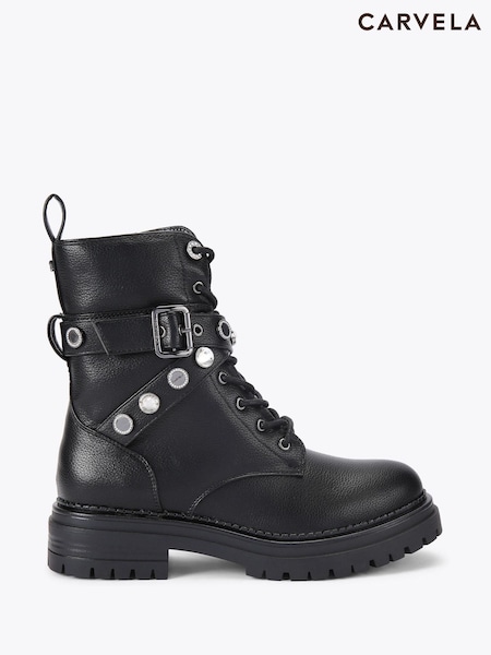 Carvela Black Headline Combat Coin Boots (Y26555) | £179