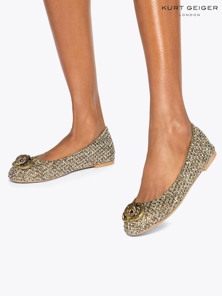 Kurt Geiger London Chelsea Ballerina Cream Pumps (Y26569) | £169