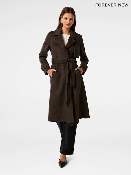 Forever New Brown Elise Felled Trench Coat (Y26600) | £150