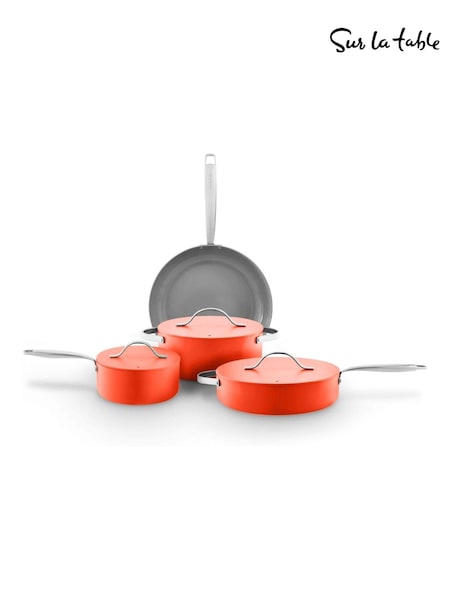 Sur La Table Orange Colour Me Happy Cookware 4 Piece Set (Y26608) | £200