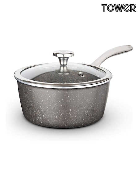 Tower Graphite Cerastone Pro 18cm Saucepan with Glass Lid (Y26610) | £40