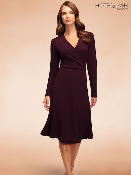 Hot Squash Purple The Wrap Dress (Y26613) | £109
