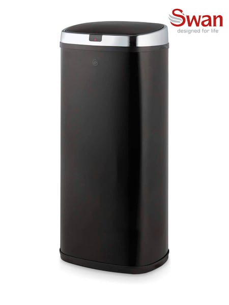 Swan Black Townhouse 50L Square Sensor Bin (Y26635) | £80
