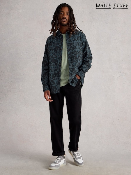 White Stuff Green Finsbury Mono Print Shirt (Y26747) | £55