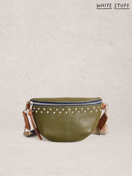 White Stuff Green Mini Sebby Studded Sling Bag (Y26757) | £55