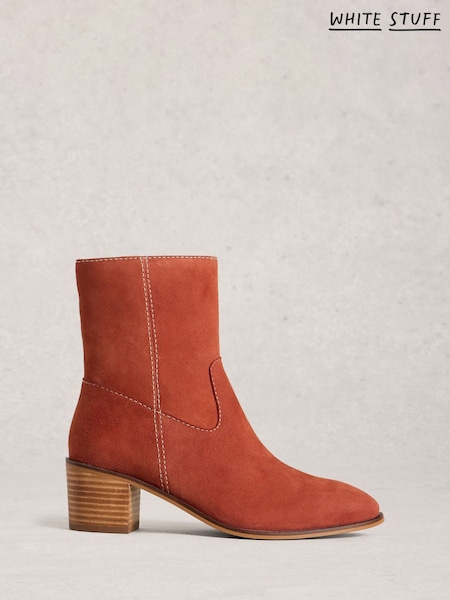 White Stuff Orange Izzy Suede Ankle Boots (Y26782) | £95