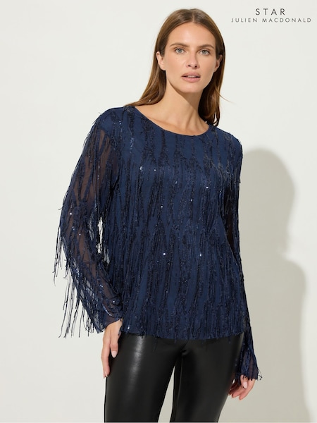 Star by Julien MacDonald Blue Sequin Top (Y26901) | £53