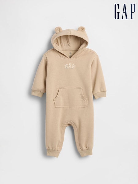 Gap Beige VintageSoft Logo Hoodie 1 Piece (Newborn-24mths) (0-24mths) (Y27031) | £25