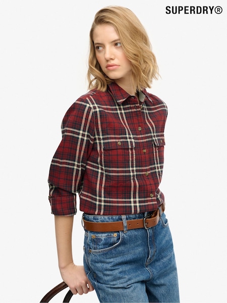 Superdry Red Lumberjack Check Flannel Shirt (Y27128) | £40