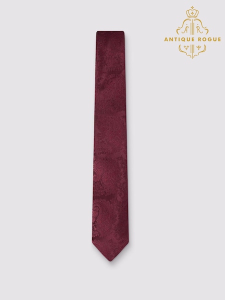 Antique Rogue Red Paisley Tie (Y27131) | £20
