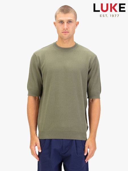 Luke 1977 Farrington Black Knitted T-Shirt (Y27246) | £35