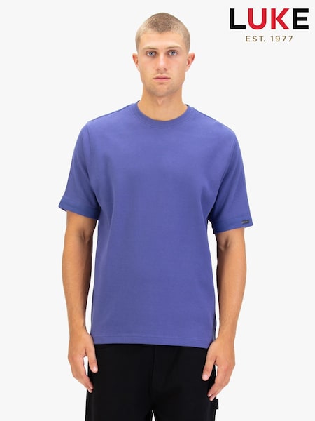 Luke 1977 Ellison Textured Black T-Shirt (Y27363) | £29