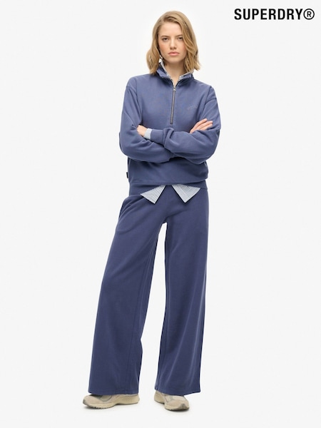 Superdry Blue Athletic Essentials Logo Garment Dyed Joggers (Y27560) | £50