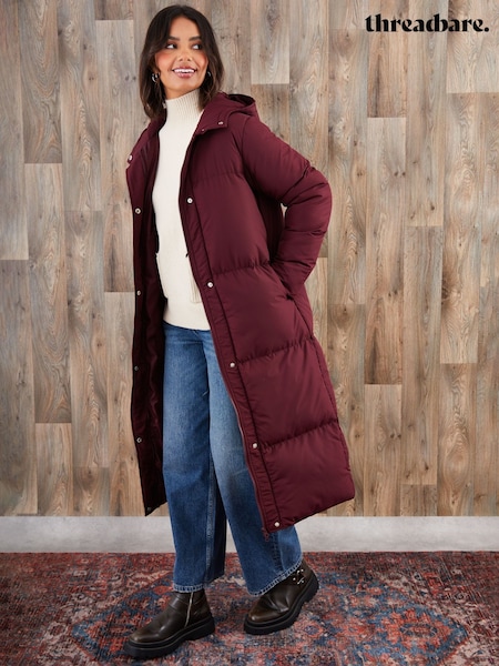 Threadbare Red Petite Maxi Puffer Jacket (Y27644) | £50