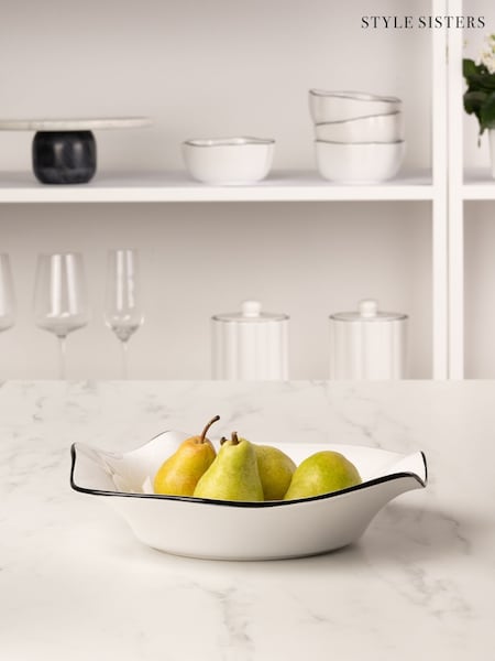 Style Sisters White Organic Serving Bowl (Y27741) | £33