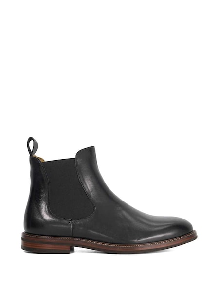 Dune London Black Maisen Stitch Rand Chelsea Boots (Y27799) | £149