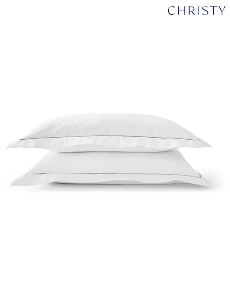 Christy Blue Premium Sateen Luxury Pillowcase Pair (Y27832) | £30