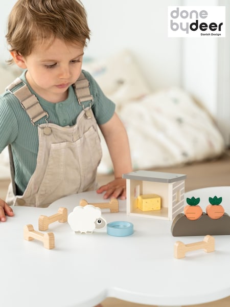 Done by Deer Tiny Farm Wooden Sheepy Play Set (Y27913) | £25