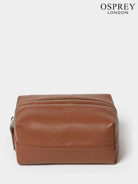 Osprey London The Double Zip Small Leather  Washbag (Y27989) | £55