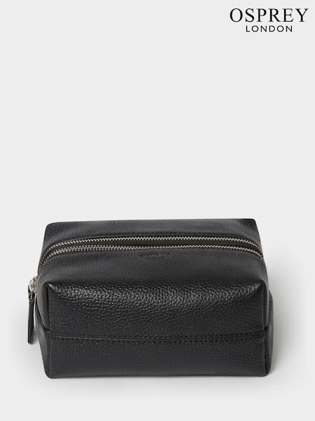 Osprey London The Double Zip Small Leather  Washbag (Y28003) | £55