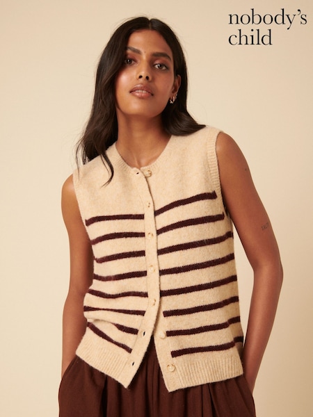 Nobodys Child Cream Clean Button Through Vest (Y28038) | £89