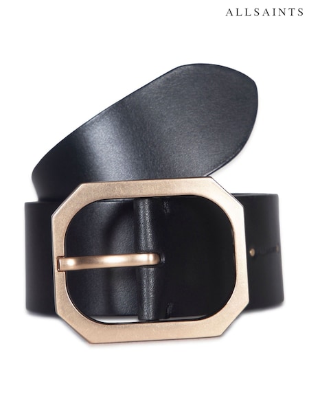 AllSaints Black 45MM Contour Belt (Y28090) | £75