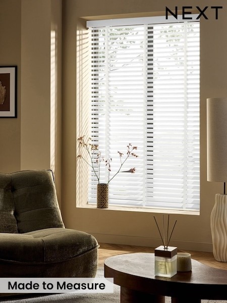 Alina Made To Measure 50mm Starwood Fauxwood 25mm Tranquil Taped Venetian Blinds