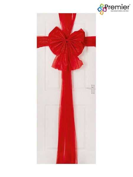 Premier Decorations Ltd 48cm x 60cm Red Christmas Door Bow (Y28174) | £34