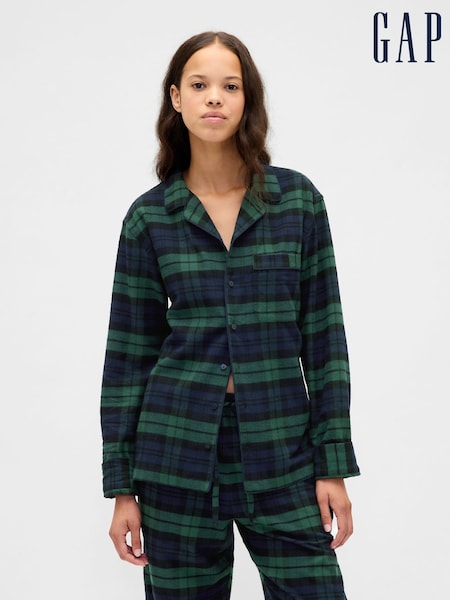 Gap Green/Navy check Pyjama Top Matching Family Christmas (Y28778) | £35
