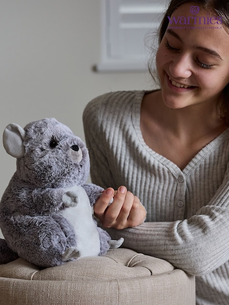 Warmies Grey Large Chinchilla Fully Heatable Plush Toy (Y28824) | £24