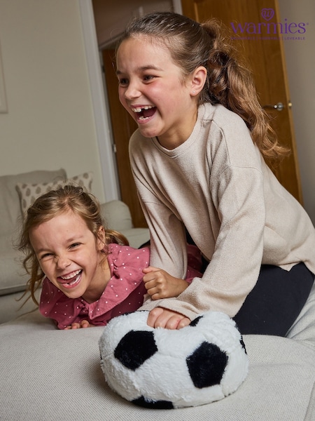 Warmies White And Black Large Football Fully Heatable Plush Toy (Y28852) | £24