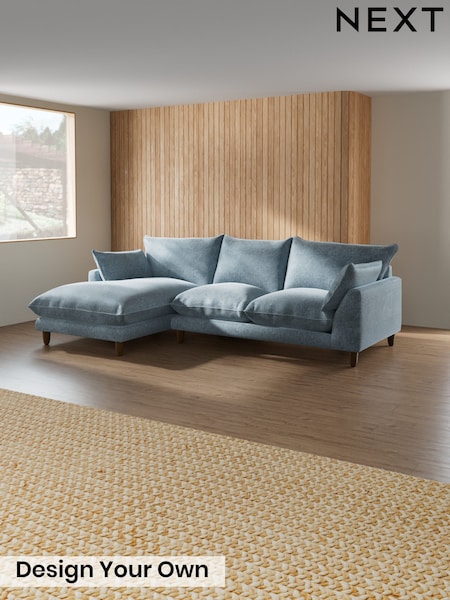 Plush Chenille/Light Blue - Noa Deep Relaxed Sit