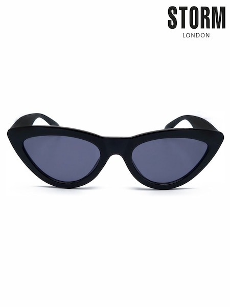 Storm Angled Cat Eye Black Sunglasses (Y29204) | £35