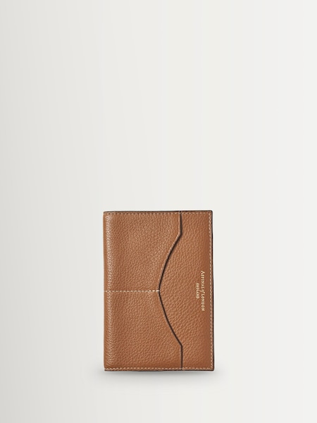 Aspinal of London Brown Husdon Passport Cover Pebble (Y29214) | £110