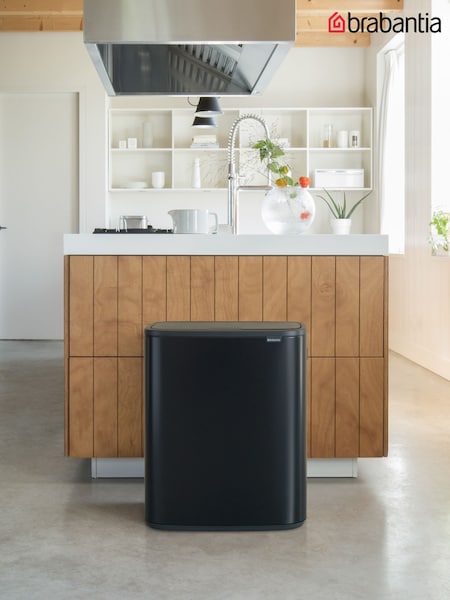 Brabantia Matt Black Bo Touch Bin 2 x 30L (Y29223) | £189