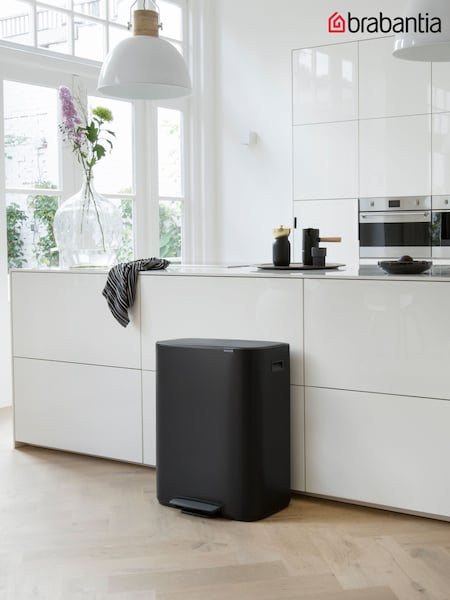 Brabantia Matt Black Bo Pedal Bin 60L (Y29224) | £158