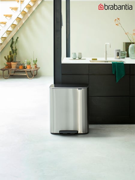 Brabantia Matt Steel Fingerprint Proof Bo Pedal Bin 2 x 30L (Y29225) | £175