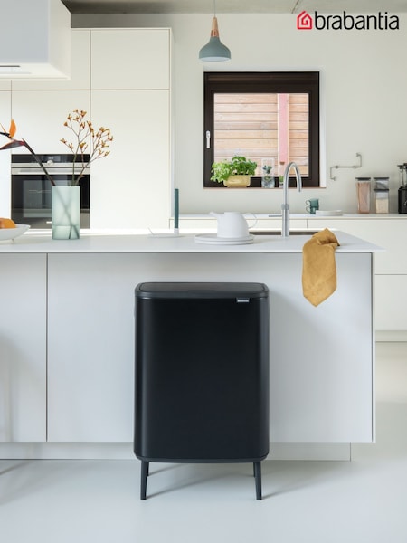 Brabantia Matt Black Bo Touch Bin Hi 2 x 30L (Y29228) | £190