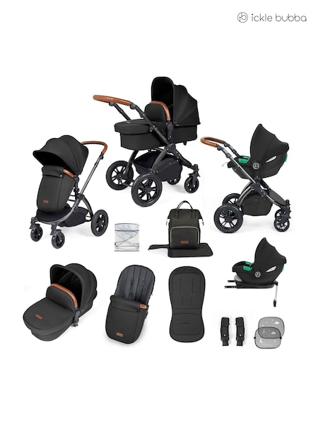 Ickle Bubba 12 Piece Midnight Stomp Luxe Travel System with iSize Cirrus Car Seat (Y29314) | £600