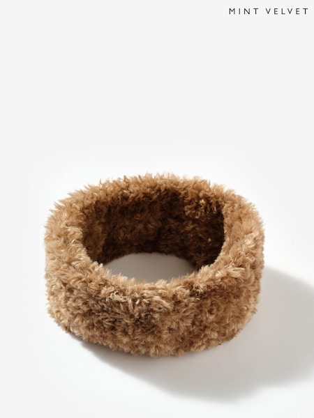 Mint Velvet Natural Borg Headband (Y29387) | £29
