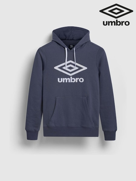 Umbro Blue Large Logo Hoodie (Y29403) | £45