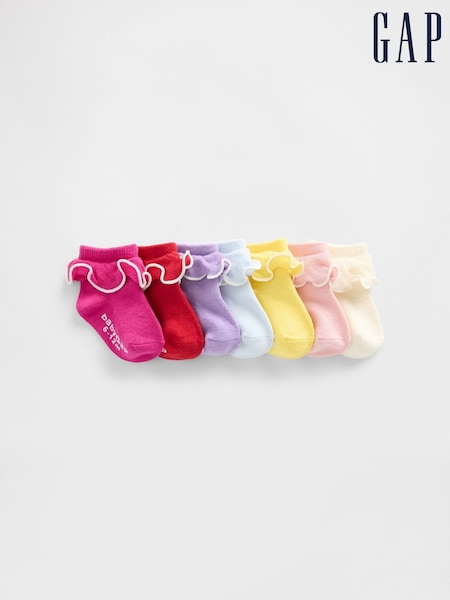 Gap Multi Ruffle Ankle Socks 7 Pack (Y29423) | £14