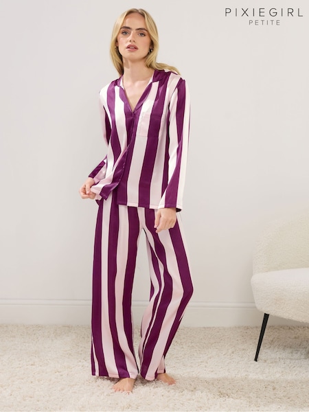 PixieGirl Petite Red Satin Pyjamas Set (Y29506) | £34