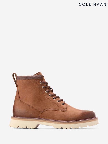 Cole Haan American Classics Plain Toe Waterproof Brown Boots (Y29538) | £170
