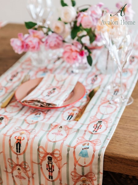 Avalon Home Pink Candied Nutcracker Table Runner (Y29546) | £40