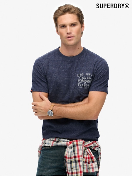 Superdry Blue Industrial Relaxed T-Shirt (Y29630) | £27