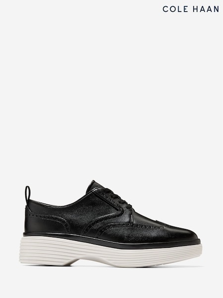Cole Hana ØriginalGrand City Platform Wing Oxfords Black Shoes (Y29662) | £140