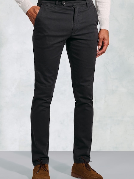 Brook Taverner Grey Cavalry Twill Stretch Cotton Trousers (Y30211) | £60