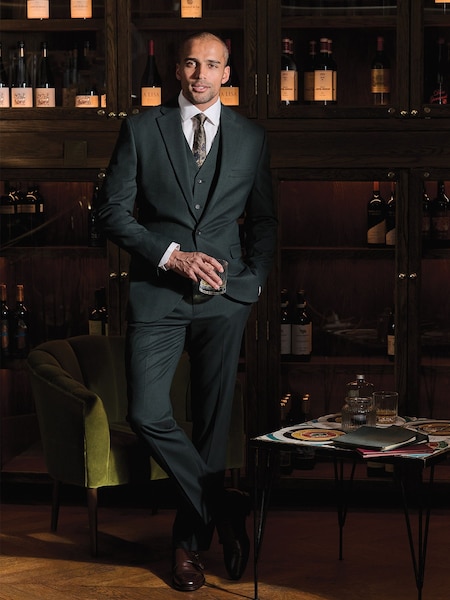 Brook Taverner Green Flannel Suit Jacket (Y30216) | £99